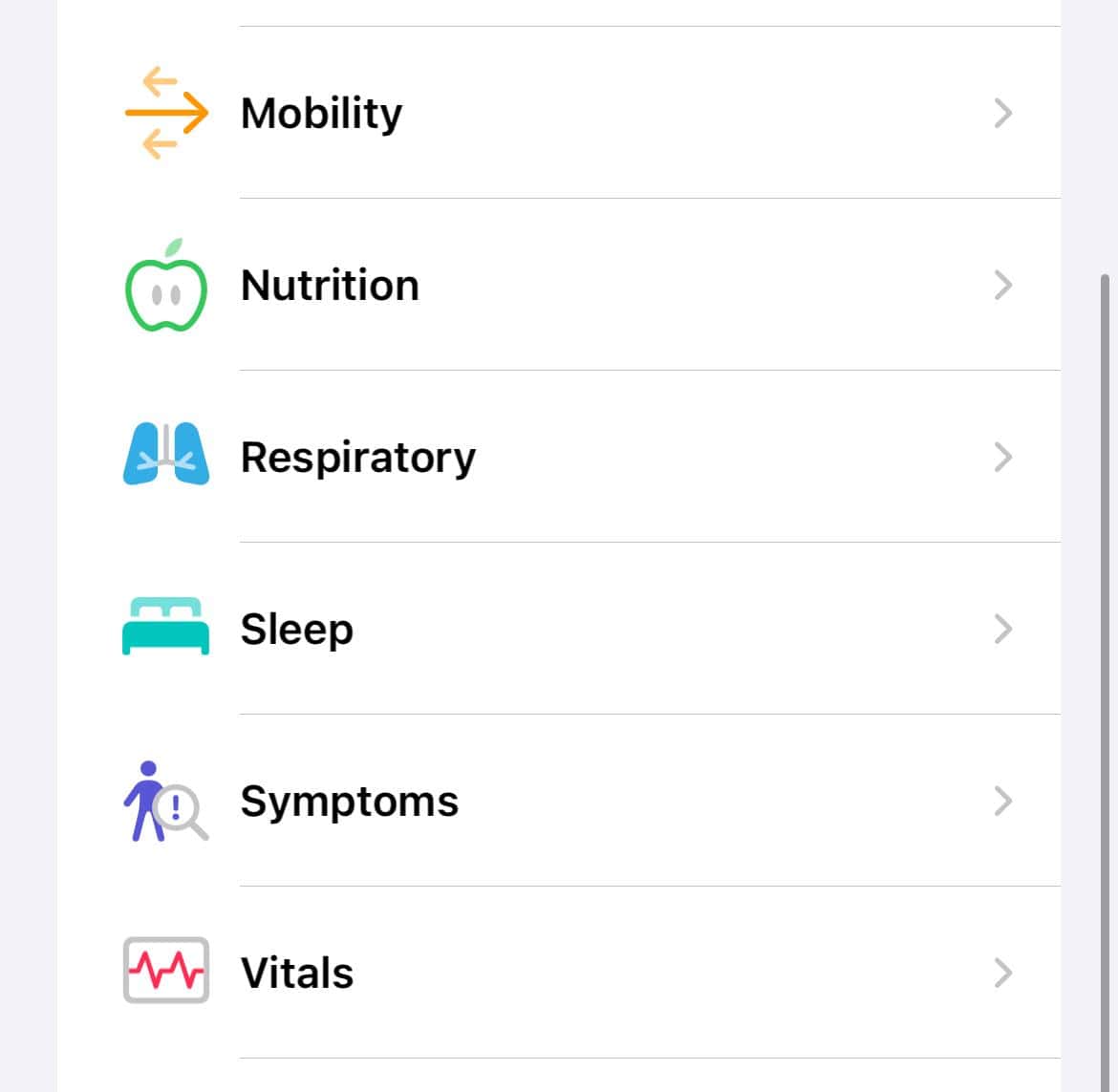 respiratory health data