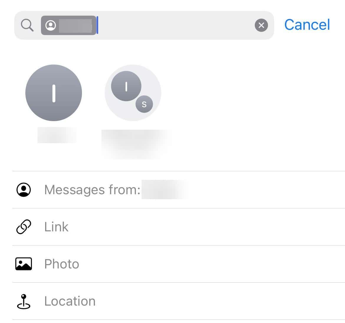 filter imessage