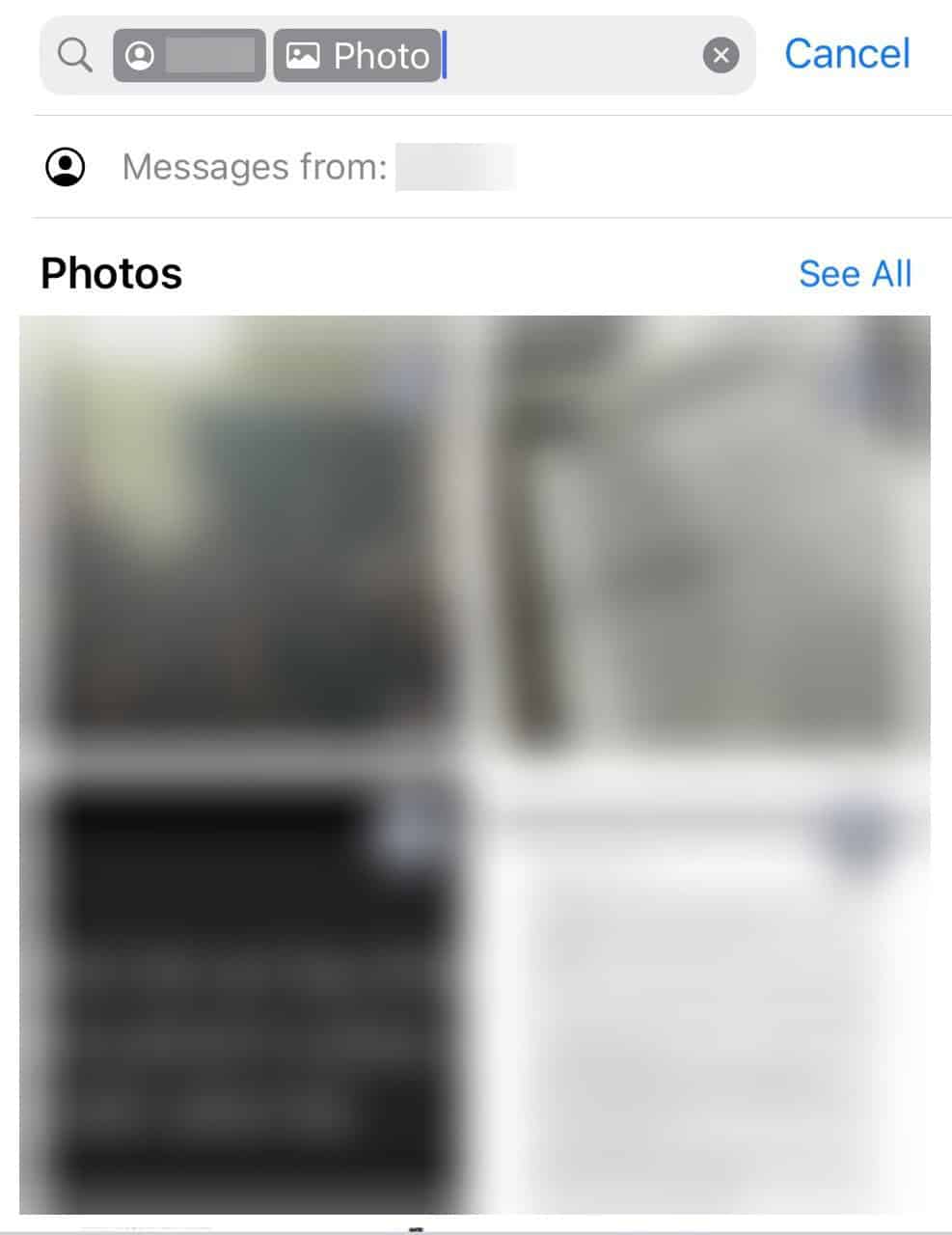 filter search imessage