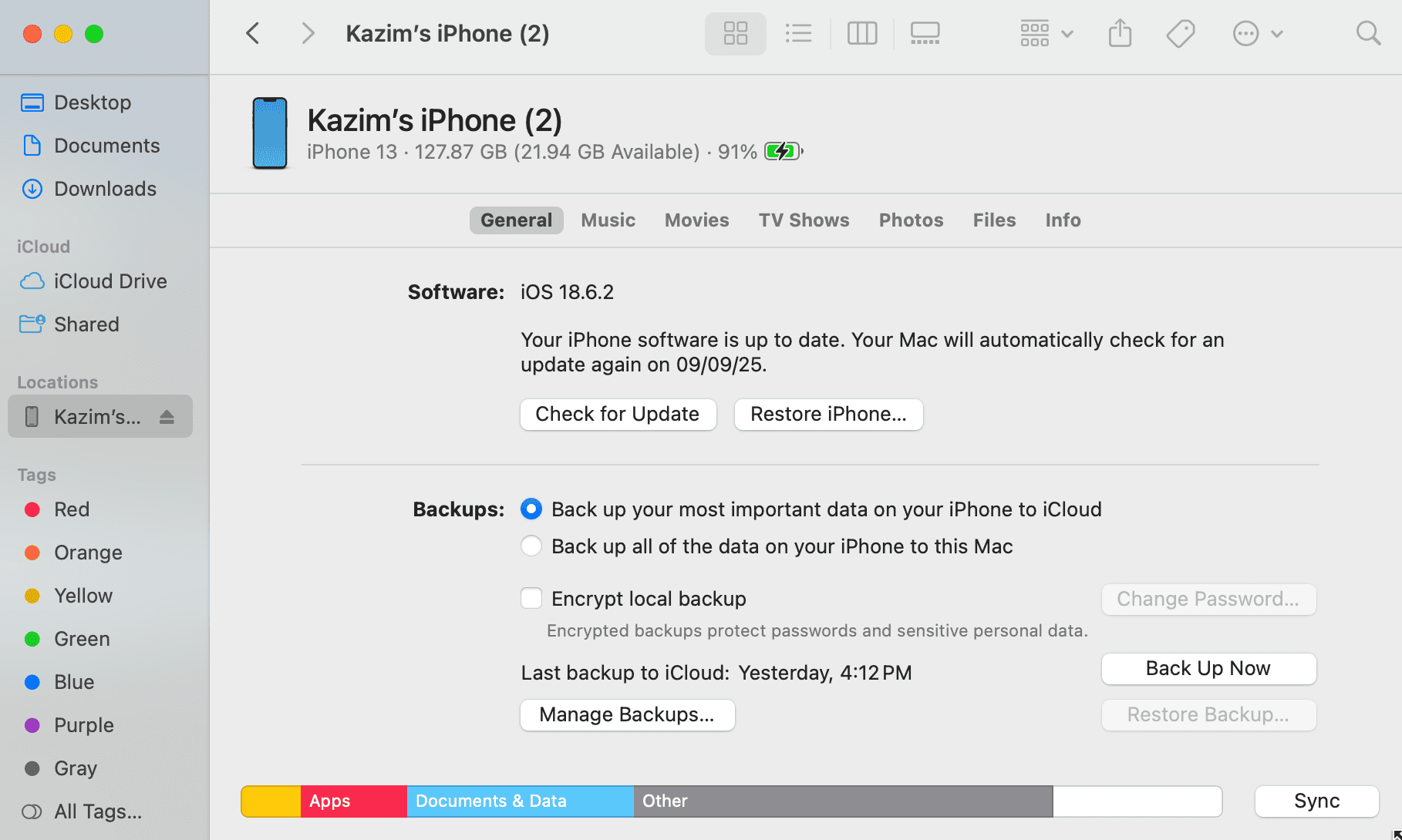 update iPhone iPad using Mac