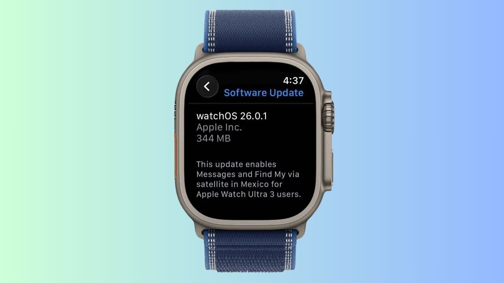 watchOS 26.0.1 update