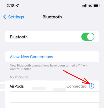 AirPods Info Bluetooth