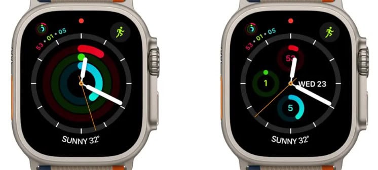 Apple Watch Ultra 3 Face Activity Analog