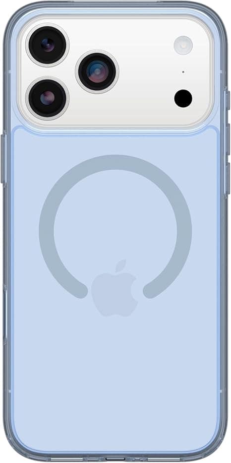 An iPhone 17 in an OtterBox Symmetry Series with MagSafe