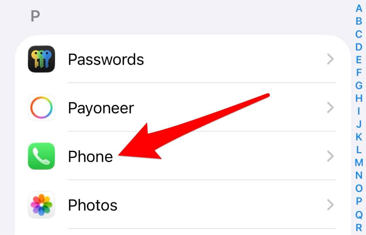 Tap Phone.