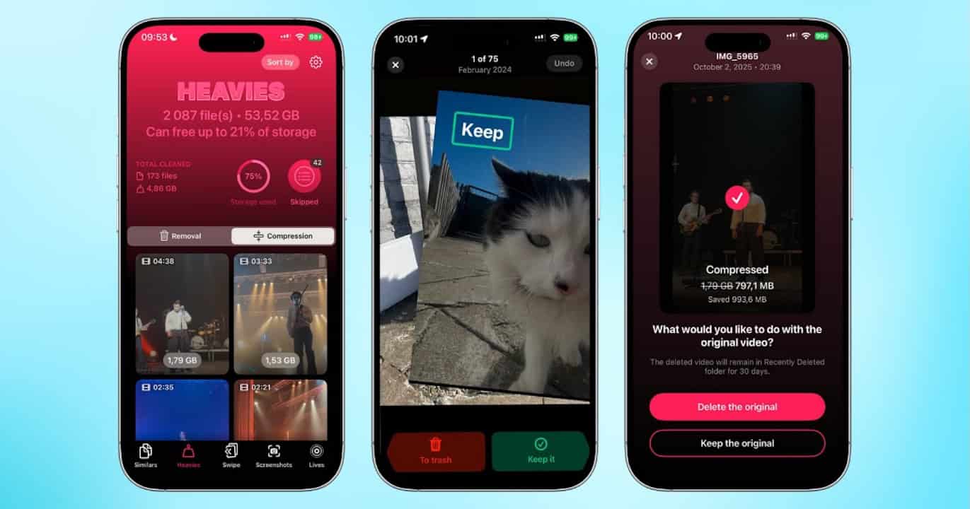 New Clever Cleaner Release Introduces Video Compression and Swipe Mode