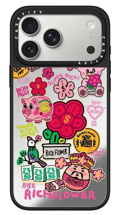 iPhone 17 Pro Max in Floral Mirror case
