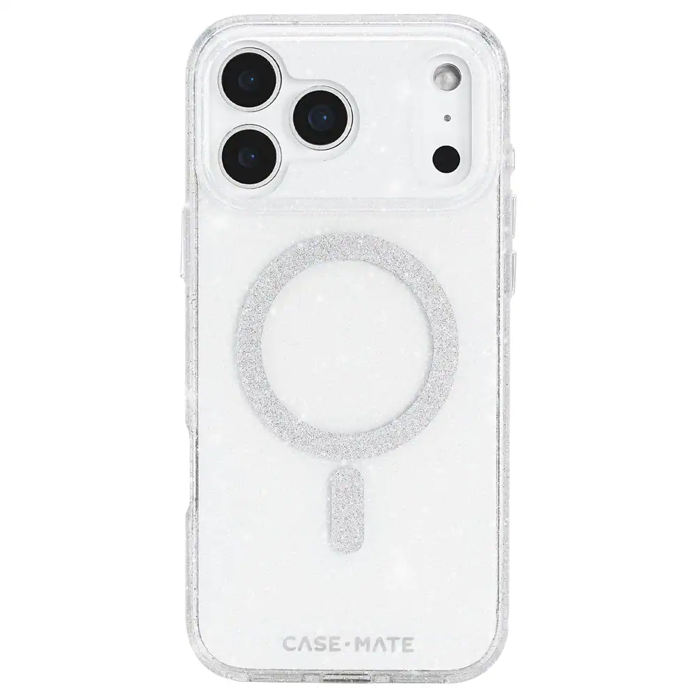 iPhone 17 Pro Max in Sheer Twinkle Silver case