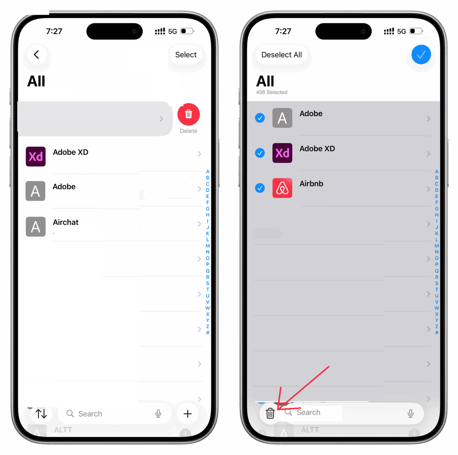 Delete many passwords iPhone