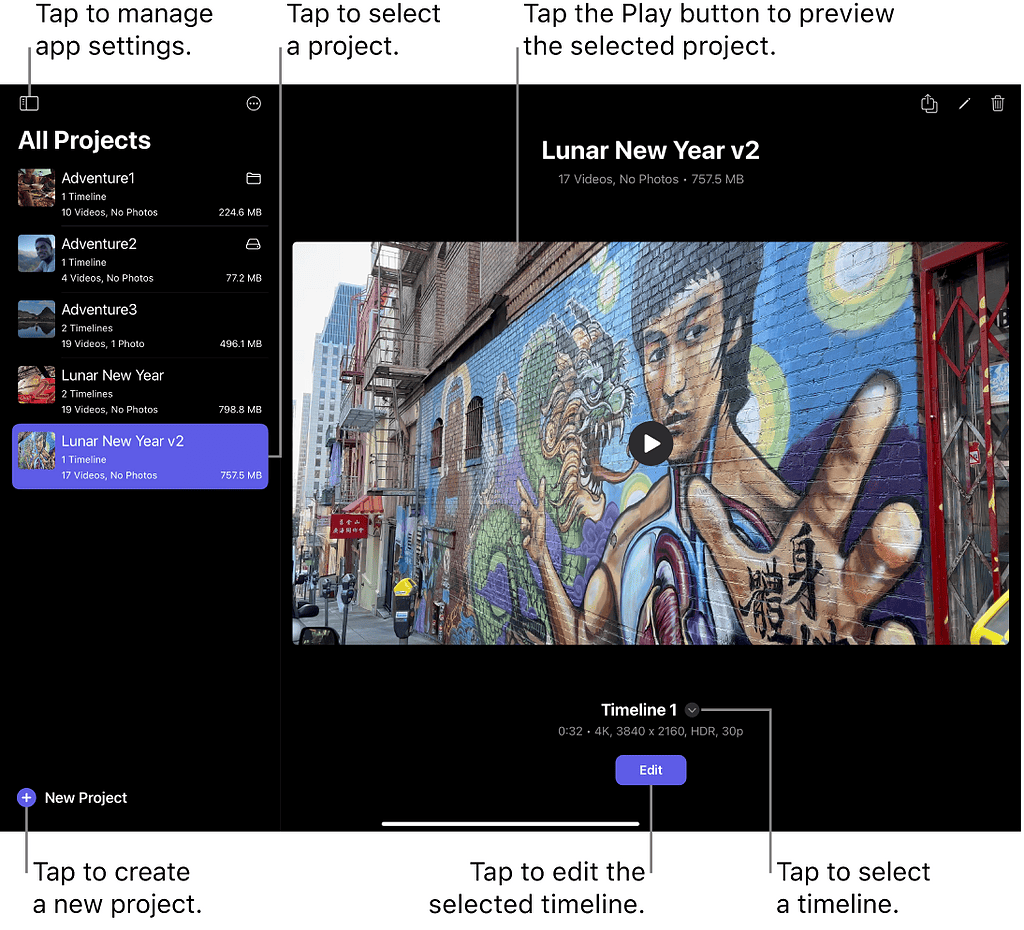 Final Cut Pro iPad Interface