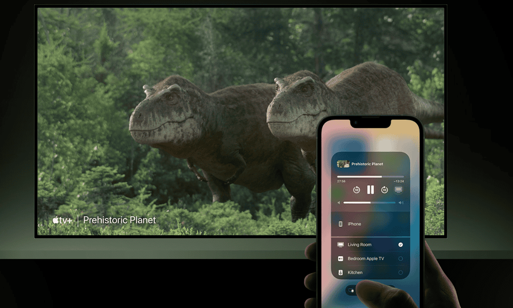 AirPlaying an iPhone to a TV