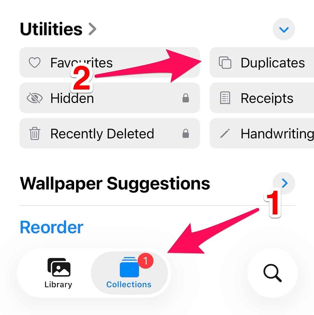 Go to the Utilities section of the Photos app