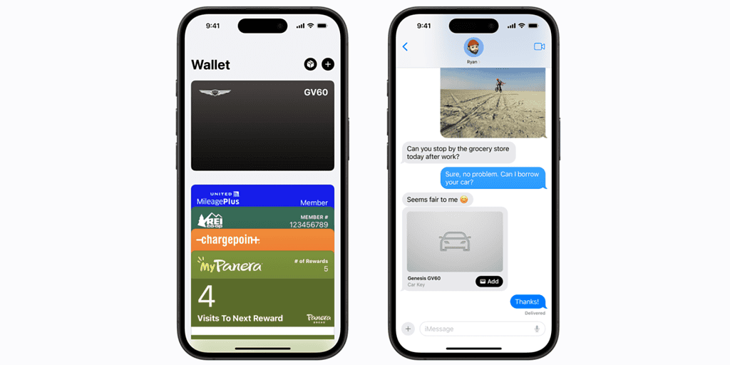 Using iPhone as a CarPlay key