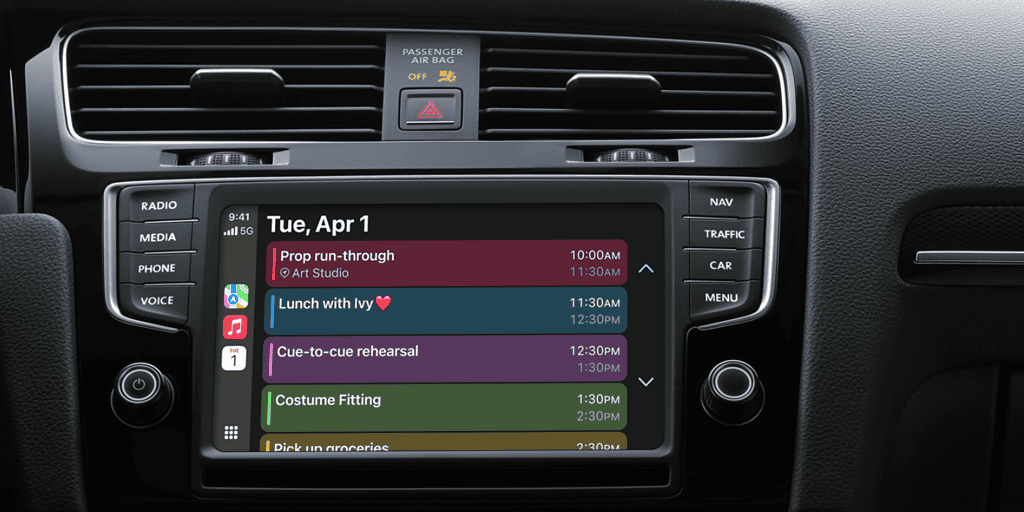 Checking reminders using CarPlay