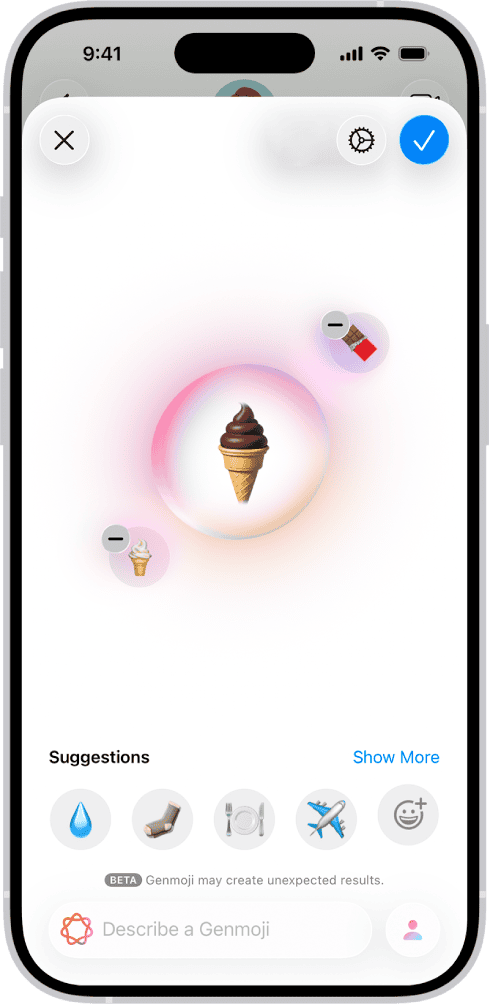 Using Genmoji on iPhone