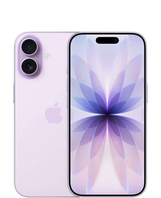 A purple iPhone 17