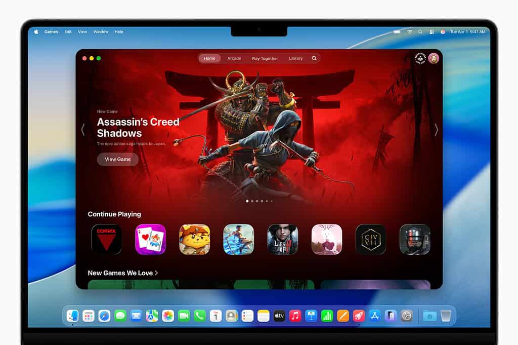 The Apple Games app in macOS Tahoe