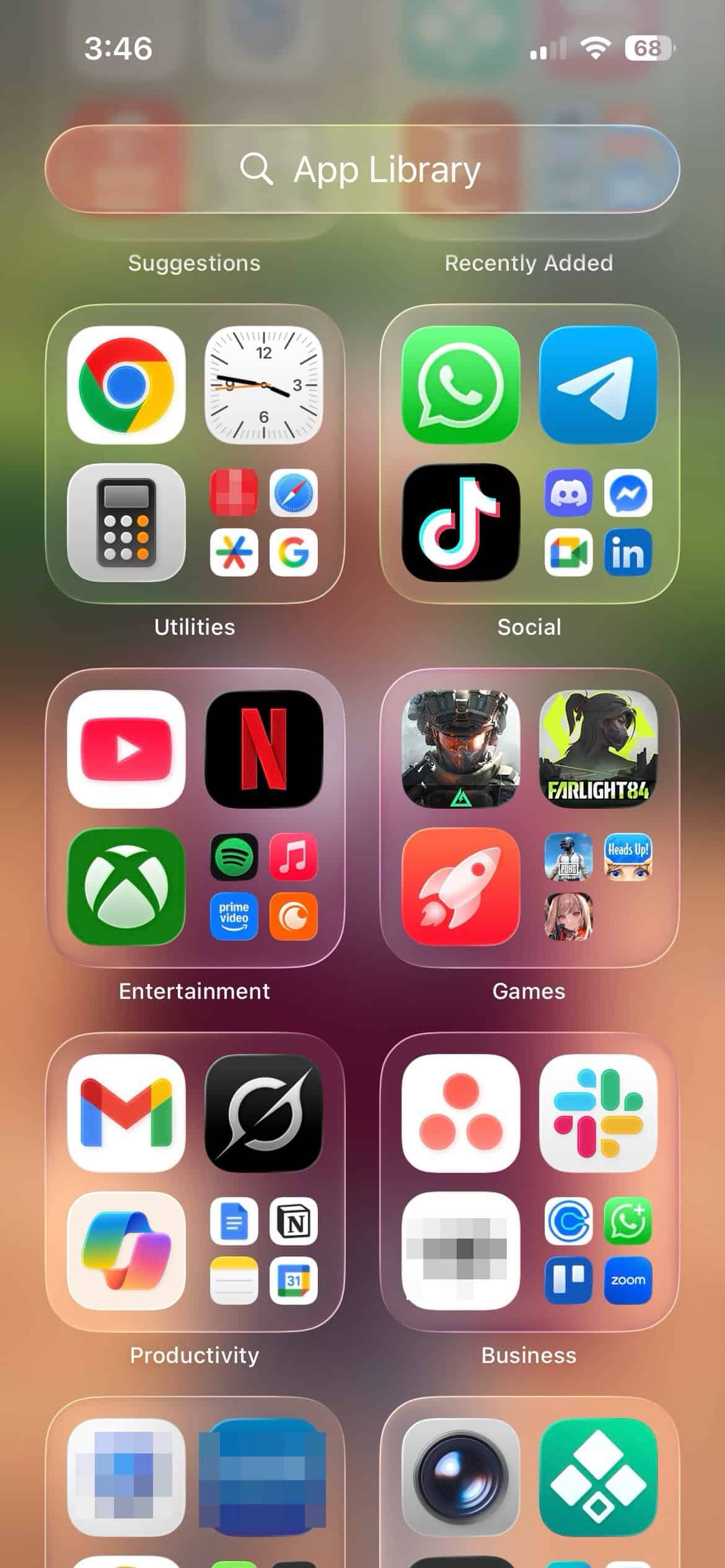 The App Library on iPhone