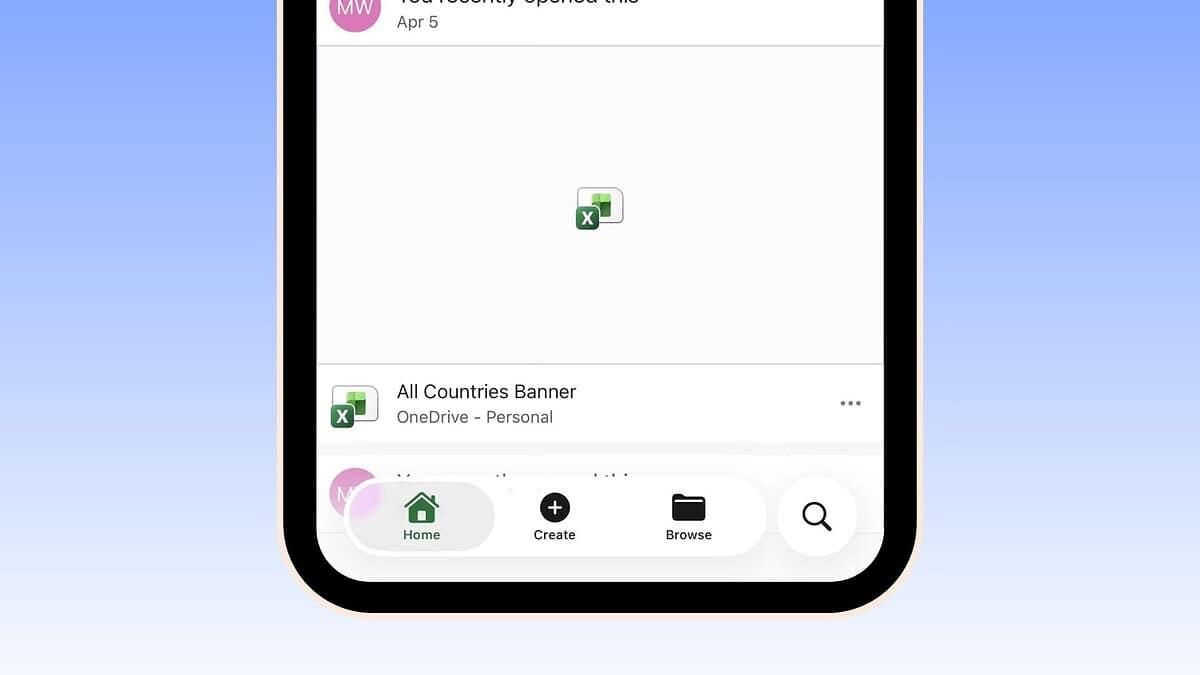 Microsoft Office iOS apps are starting to get Liquid Glass