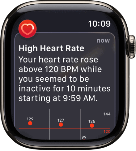 Monitoring heart rate on the Apple Watch.