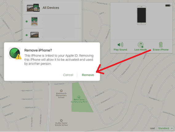 Remove iPhone from iCloud