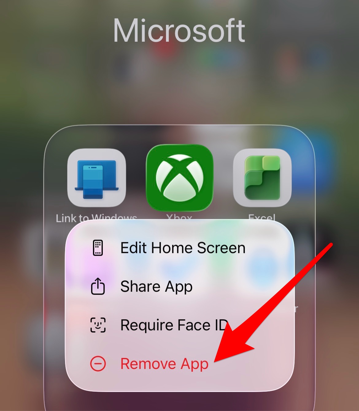 Removing the Xbox app on iPhone