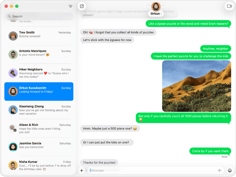 Messages app on iPhone.