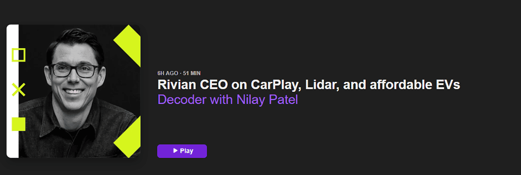 Rivian CEO on CarPlay
