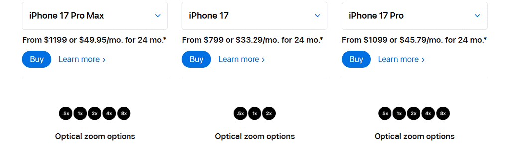 Apple’s Pro and Pro Max models
