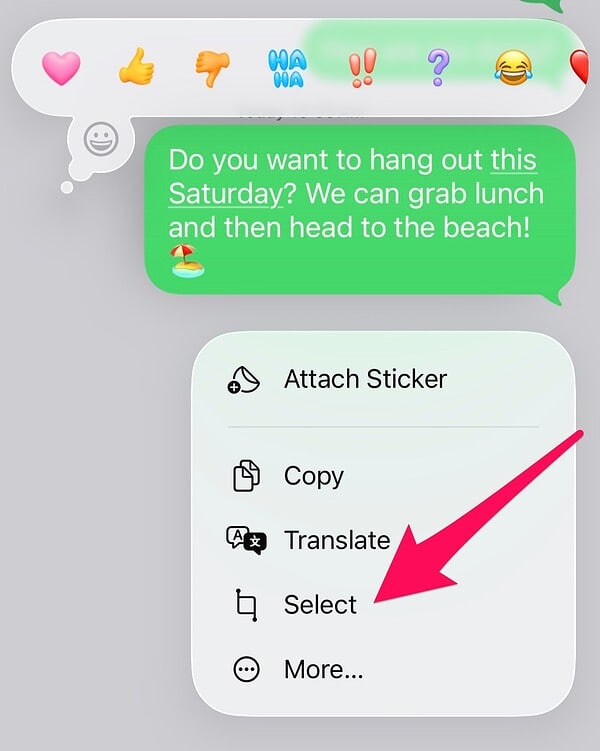 You Can Now Select Just Part of a Text Message to Copy in iOS 26