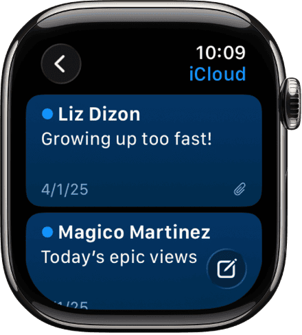 The Mail app on Apple Watch