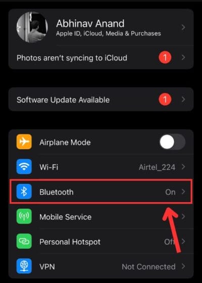 Turn off Bluetooth iPhone