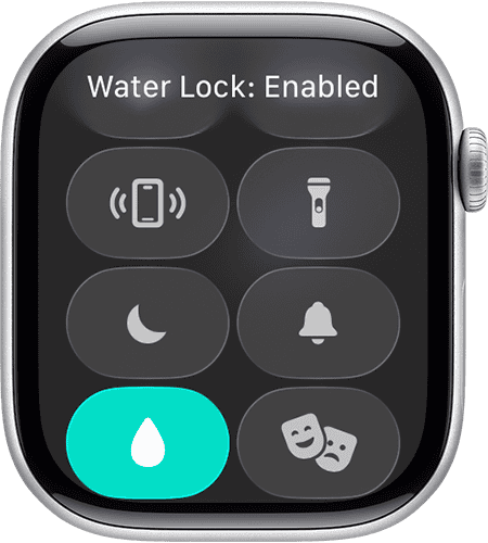Water Lock enabled on Apple Watch