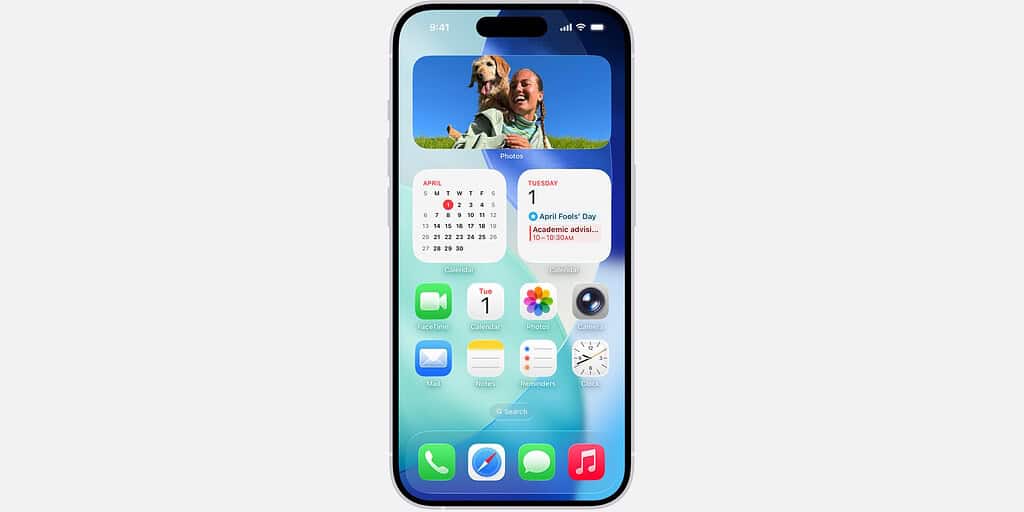 Widgets on the iPhone's home screen