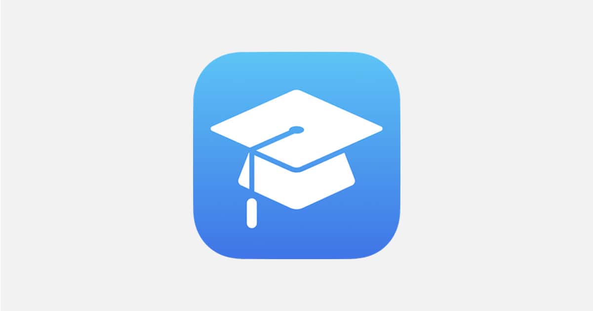 Icon featuring a white graduation cap on a blue gradient background, symbolizing education and academic achievement.