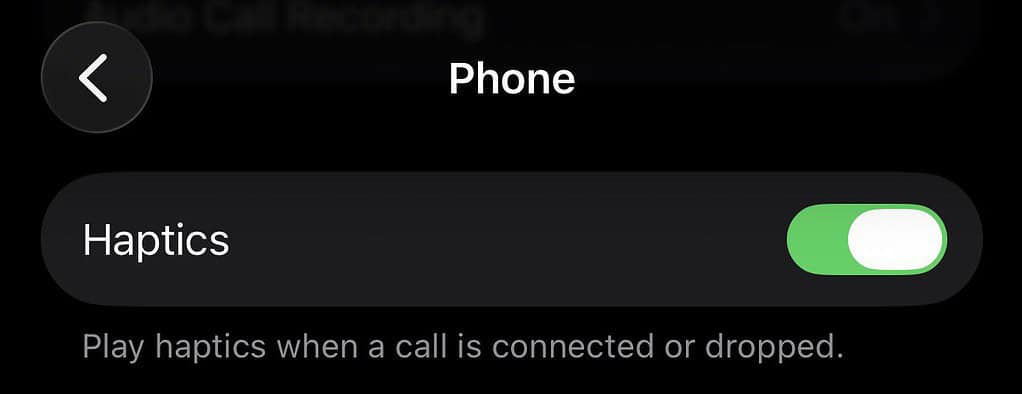 iOS 26.1 beta 4 adds a new setting to disable haptics