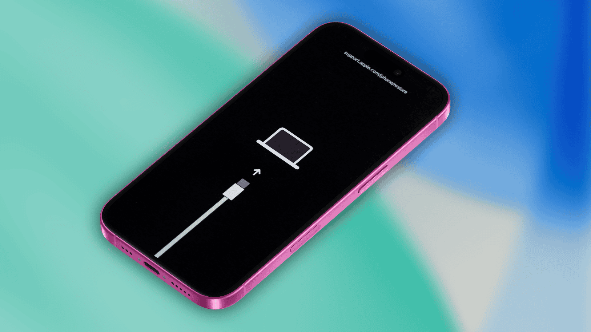 iPhone 16 Recovery Mode mockup