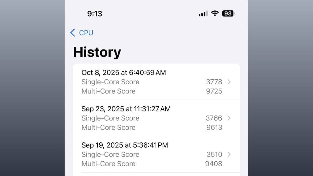 iPhone 17 Pro Max shows higher Geekbench scores after updates