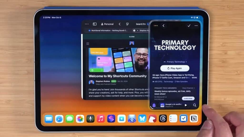 ipad slide over