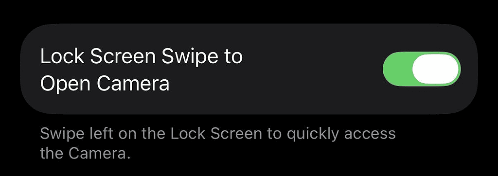 lock screen swipe to open camera ios 26.1 beta 4