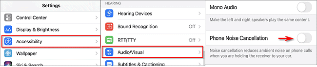Turn off phone noise cancellation