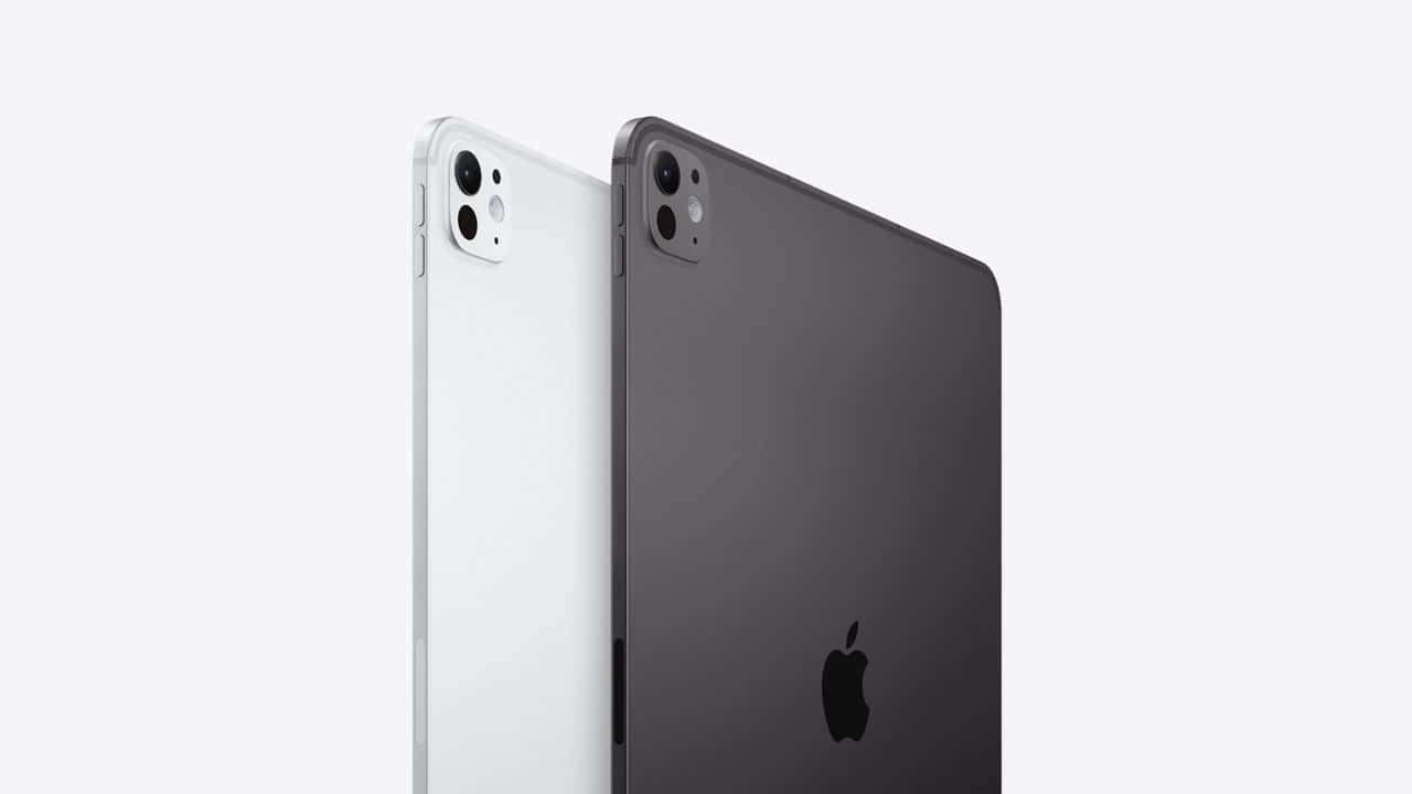A black and white iPad Pro