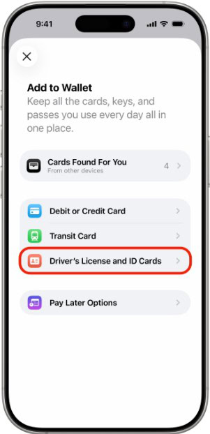 Add ID to apple wallet