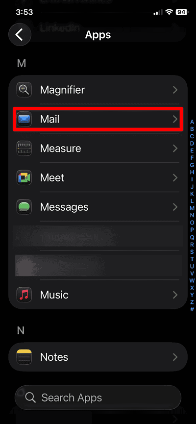 Apple Mail account settings 2
