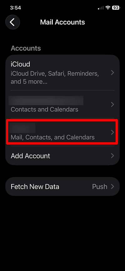 Apple Mail account settings 4