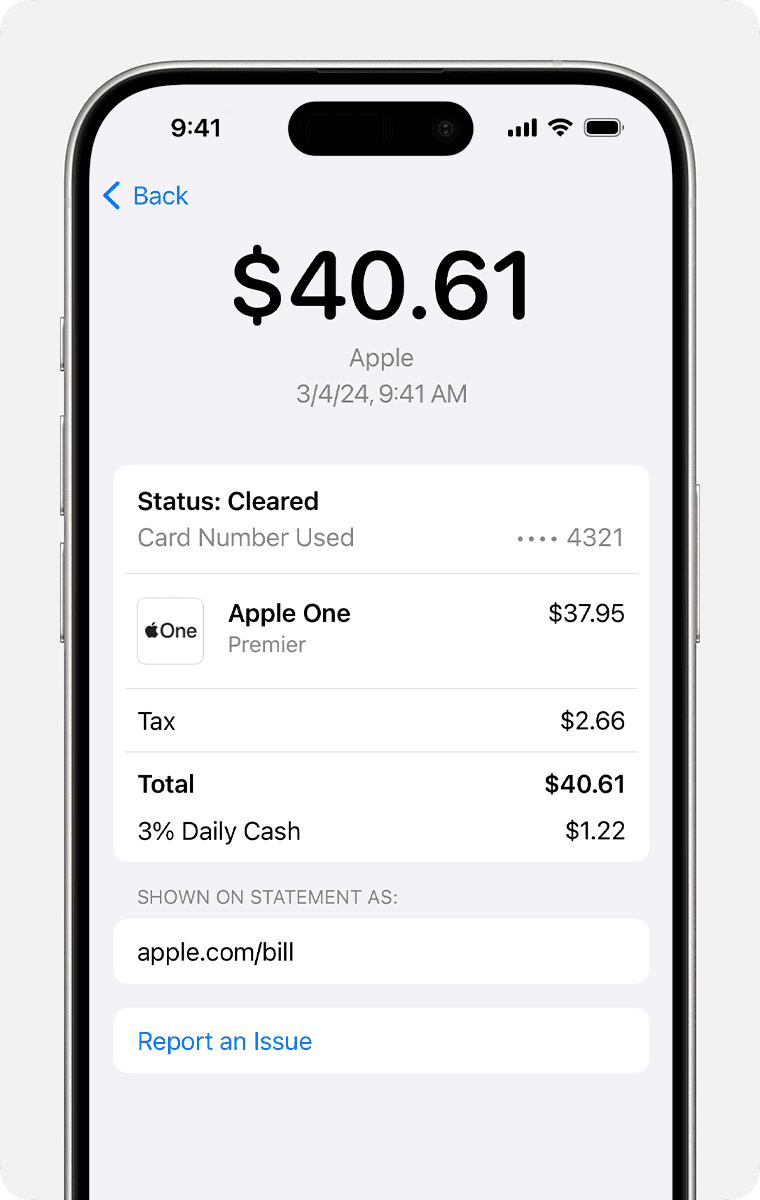 Apple Services transaction