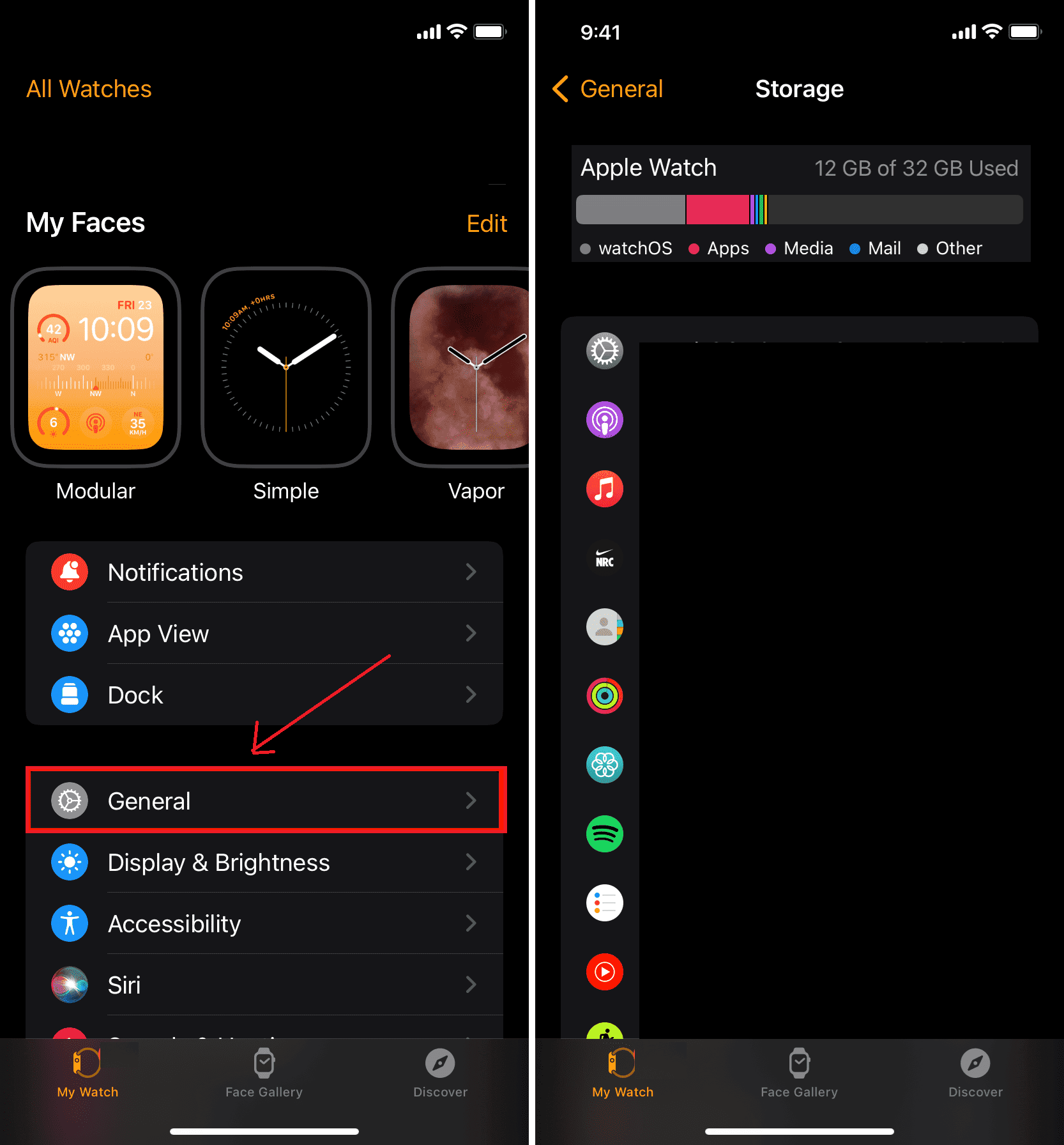 Apple Watch Storage iPhone
