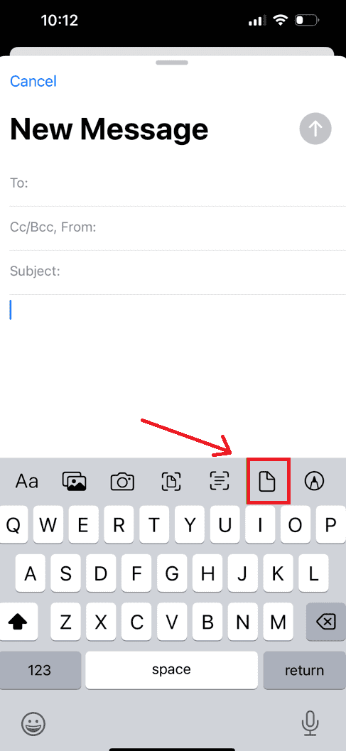 Attach Files Apple Mail iPhone devices