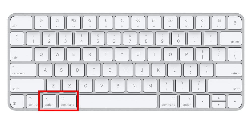 Command + Option shortcut
