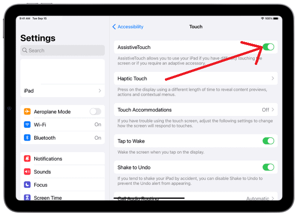 Disable Assistive Touch